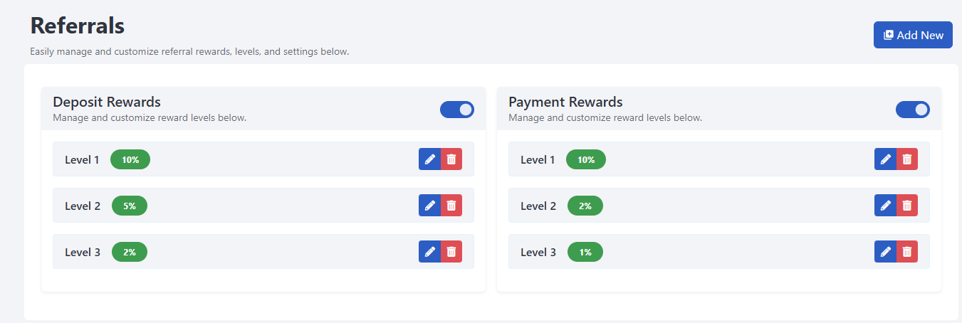 Referral Rewards UI